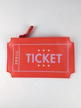 IPSY Red Movie Ticket Cosmetic Bag